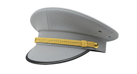 Isolated Army Cap Peaked Hat Military