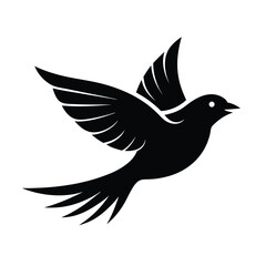 Obraz premium Modern Bird Soaring Design from Branch Vector