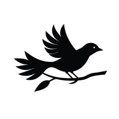 Obraz premium Modern Bird Taking Off Silhouette Vector