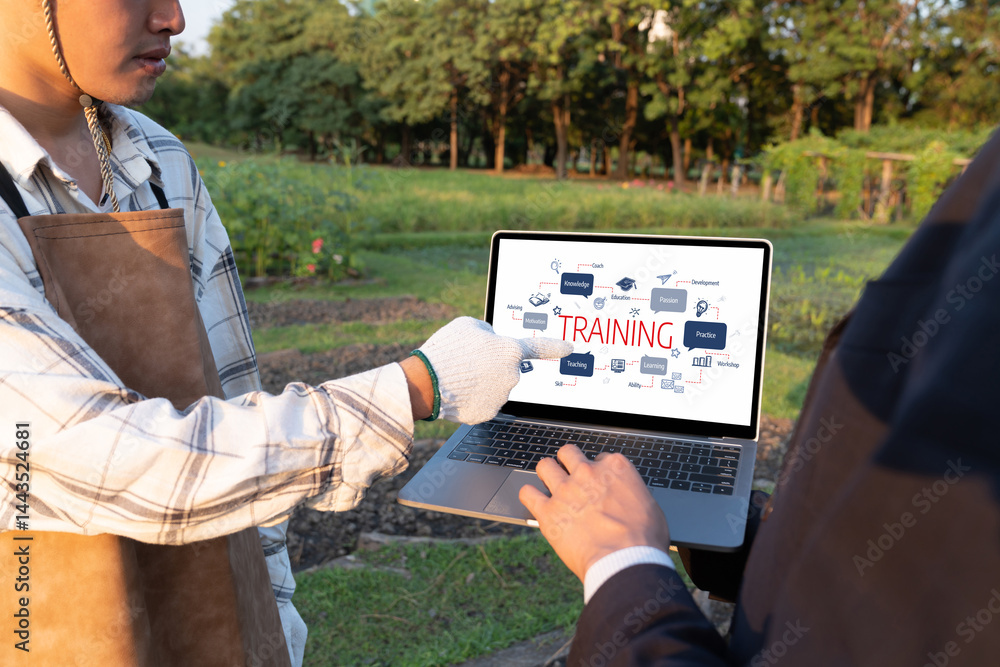 Poster e-learning website with sofware for student to study online on the internet network brisk