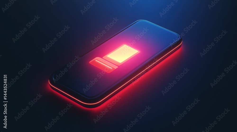 Poster register approval concept. smartphone displaying a glowing approval button at night.