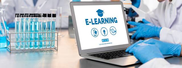E-learning website with brisk sofware for student to study online on the internet network
