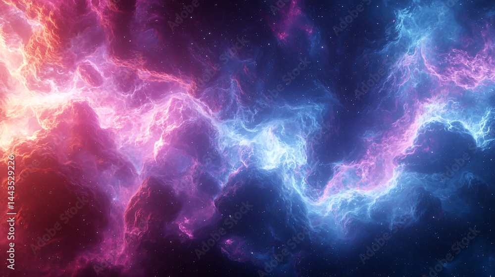 Poster breathtaking nebula displaying a spectacular array of colors and shapes representing the wonders of 