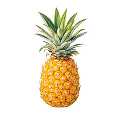 Fototapeta premium Isolated pineapple fruit still life on transparent background