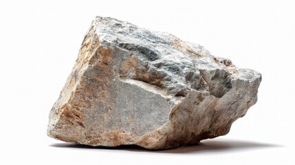 Obraz premium Large Natural Rock Formation on White Background for Textures
