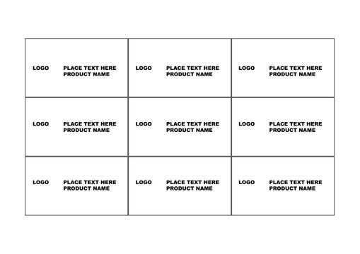 Rectangular printable labels A4, rectangle for card size for printing at home