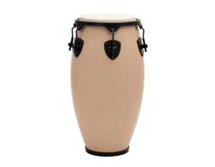 a single conga drum upright against a clean white background