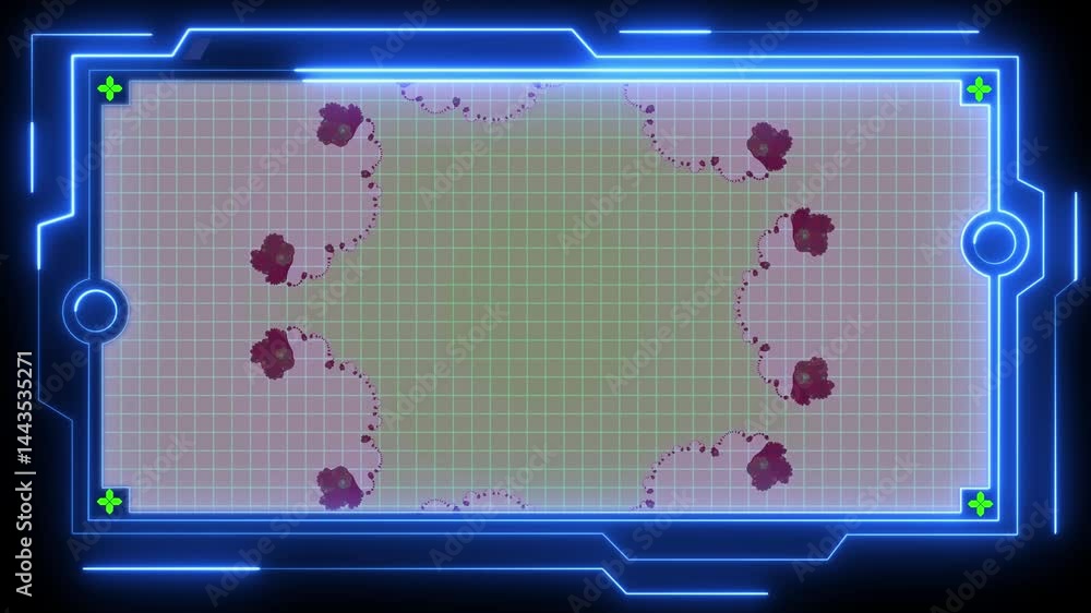 Fototapete sci-fi frame concept futuristic hud interface screen design. digital callouts titles. hud ui gui fut