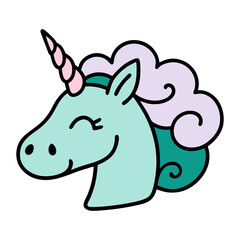 sticker design of unicorn