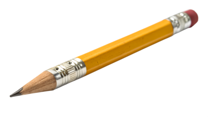 A Pencil Isolated on Transparent or White Background, PNG