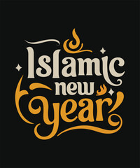 Happy Muharram Wishes Islamic New Year Festival for Muslim T-Shirt design.