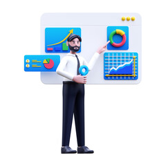 Analyze Data 3d Illustrations