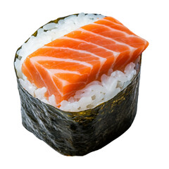 Salmon sushi isolated on transparent background