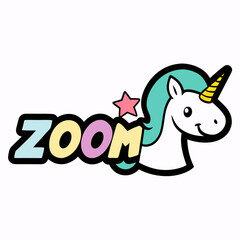 Unicorn mane shaped like a shooting star