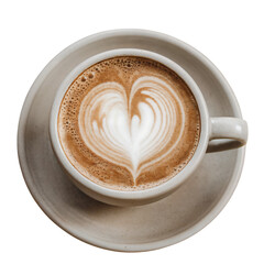 cappuccino coffee isolated on transparent background