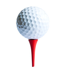 Golf ball isolated on transparent background