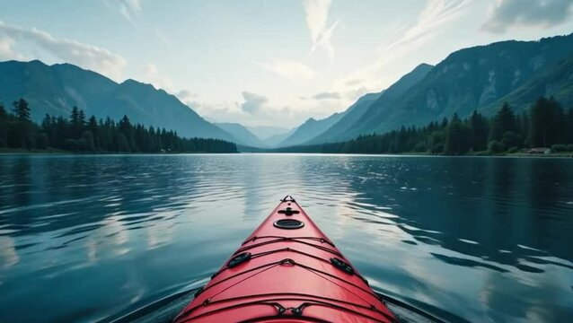 canoe on lake
