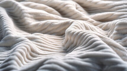 Fototapeta premium Soft White Fabric with Gentle Waves and Texture Patterns