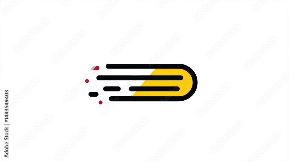 Aufkleber Fast moving design element with dynamic lines and vibrant colors