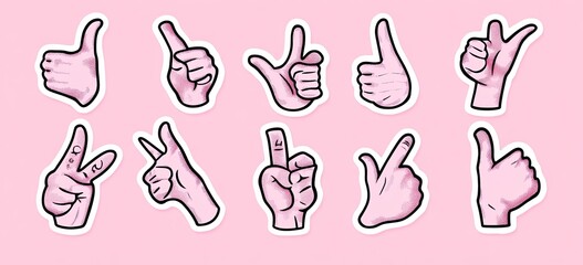 Hand Gesture Stickers