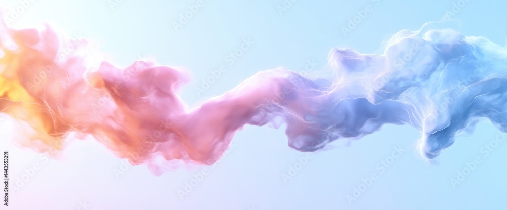 Poster abstract vapor stream warm to cool color gradient design