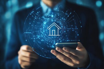 Smart home technology displayed on a phone