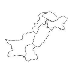 Outline Map Of Pakistan