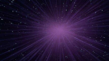 Fototapeta premium Digital illustration of a starburst effect. the background is a deep purple color with small white dots scattered throughout.