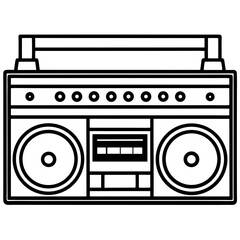 retro radio cassette player