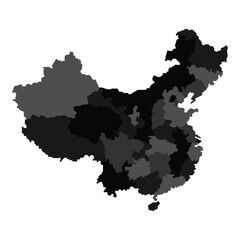China Map With Provincial Borders