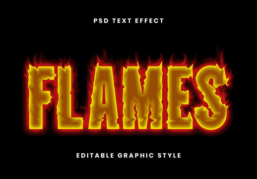 Red And Yellow Burning Font Hot Flames Text Effect