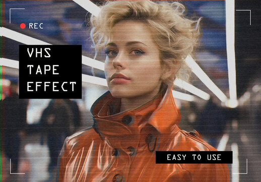 Retro Vintage VHS Image Photo Effect