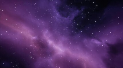 Obraz premium Beautiful night sky with a deep purple hue. the sky is filled with small white stars, creating a starry and nebula-like effect.