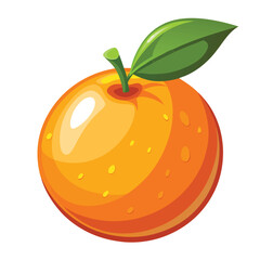 Vibrant orange fruit with leaf (1)