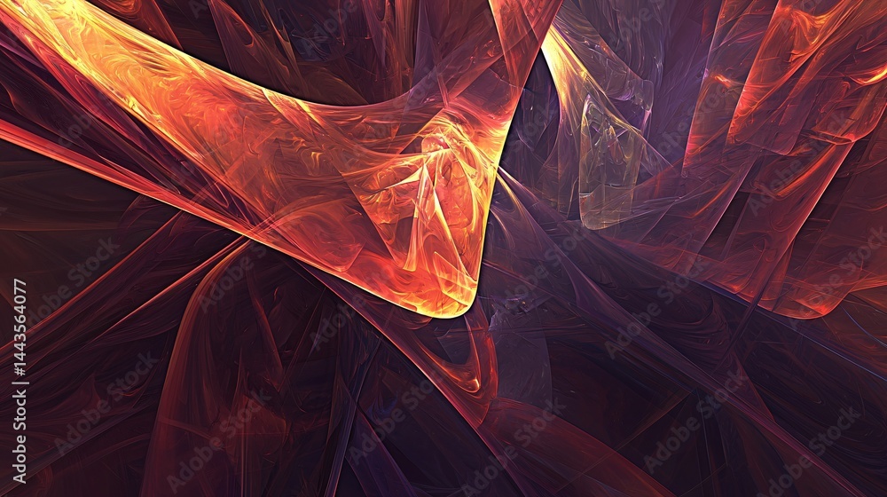 Poster exquisite very colorful abstract background with vortex distortions and twilight glow creating an en