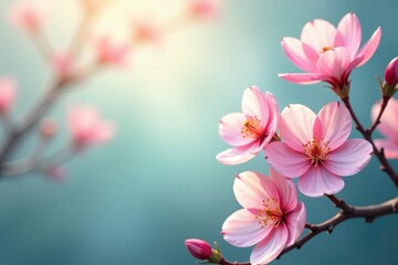 Obraz premium Soft, overlapping blossoms create an unbroken floral scene , overlay, delicate, white