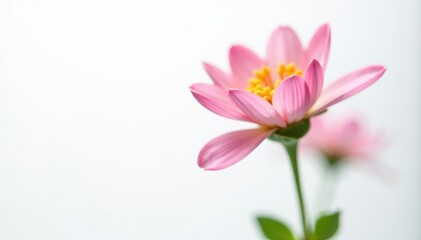 Naklejka premium Small delicate flower isolated on white background, botanical, closeup