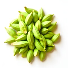 Fototapeta premium Green Cardamom on White Background