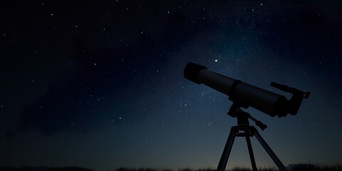 Observatory's Gaze: Telescope Piercing Night's Veil, Cosmic Exploration, Stargazing Journey, Celestial Wonders Unveiled, Discovering Distant Galaxies, Astronomical Observation
