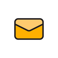 Envelope icon representing email, messaging, inbox, newsletter, notification. Vector illustration