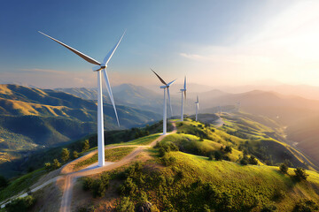 single wind turbine in a vast open field
