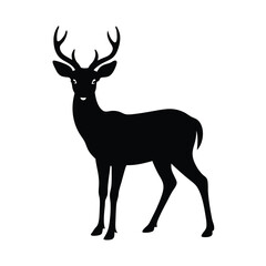 Fototapeta premium Black Silhouettes of Wild Deers 1