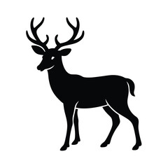 Fototapeta premium deer silhouette single vector elegant and bold outline