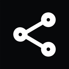 Share Icon with flat line style icon for web site design, logo, app, UI isolated on a  background