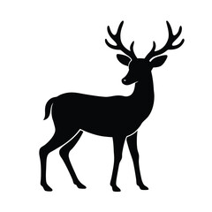 Vector of a Single Deer Silhouette Natural and Graceful