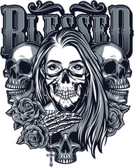 blessed vector t-shirt design clothing fashion streetwear