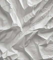 Fototapeta premium Deep creases and wrinkles texture a crumpled white poster , detail, damaged