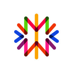 Colorful logo design concept vector. Letter MW modern symbol logo Template Vector