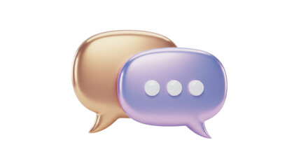 Isolated Two Speech Bubbles Conversation Design