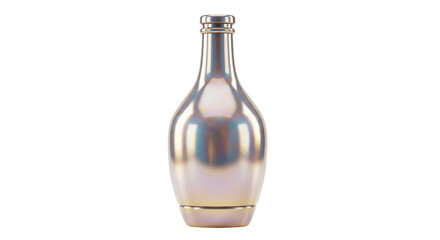 Isolated Silver Bottle